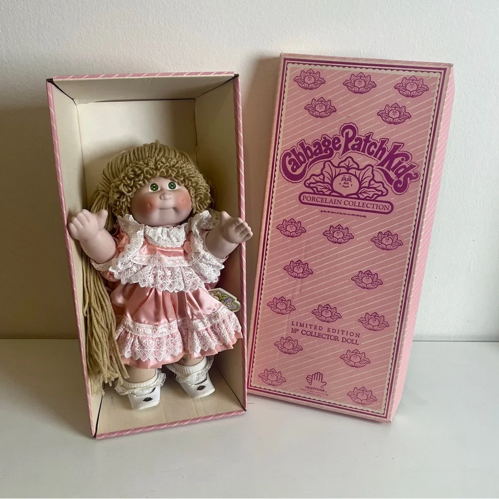 1984 Applause Cabbage Patch Kids 16" Porcelain Doll Jessica Louise Original Box💖 - Picture 3 of 16